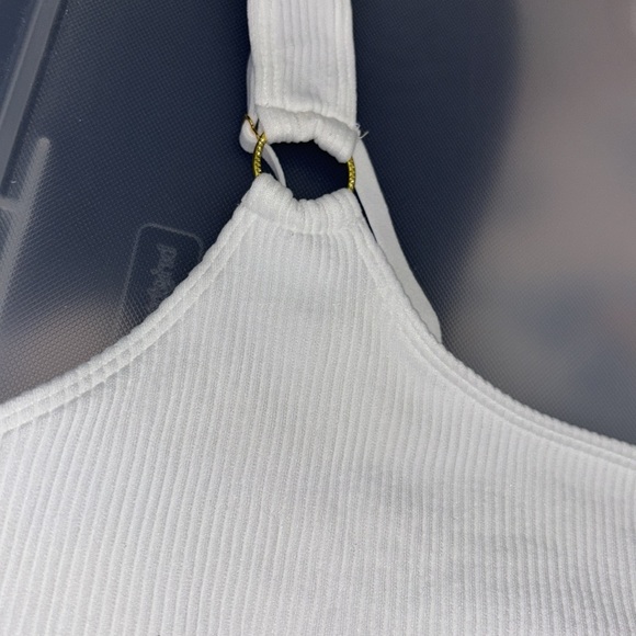 aerie ring cami bra lined ribbed white - Picture 3 of 6